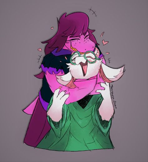 Susie X Ralsei, Deltarune Asriel, Susie And Ralsei, Indie Game Art, Fox Games, Video Games Funny, Undertale Cute, Undertale Art, Undertale Fanart