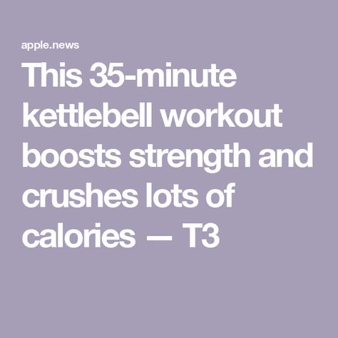 This 35-minute kettlebell workout boosts strength and crushes lots of calories — T3 Hiit Workouts Kettlebell, Kettlebell Workout, Hiit Workout, Kettlebell, The Gym, At Home Workouts, You Can Do, At Home, Gym