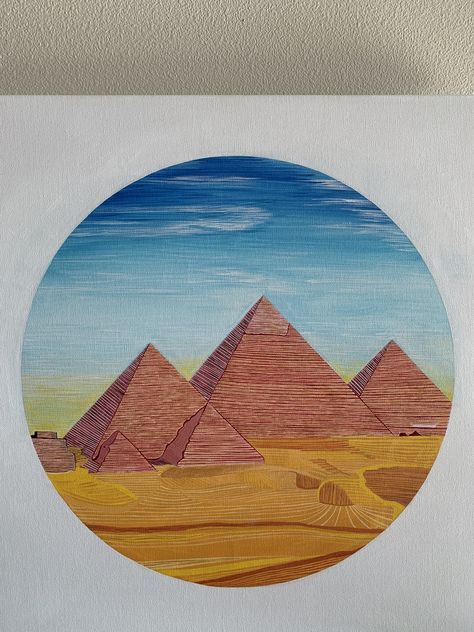 Ancient Egypt Drawing Ideas, Pyramid Painting Acrylic, Egypt Drawing Ideas, Egyptian Pyramids Drawing, Pyramids Egypt Drawing, Pyramids Drawing, Ancient Egypt Activities, Egyptian Drawings, Ancient Egyptian Architecture