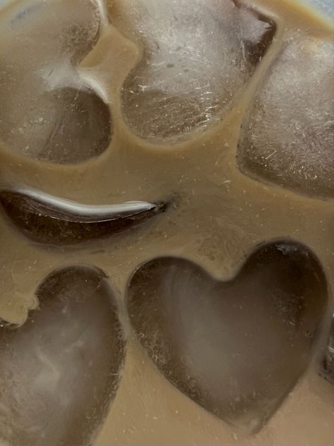 Cute ice cubes in the shape of a heart with iced coffee Cute Ice Cubes, Heart Shaped Ice Cubes, Heart Ice Cubes, Shaped Ice Cubes, Heart Ice, Art Homework, Widget Ideas, Instagram Baddie, Heart Food