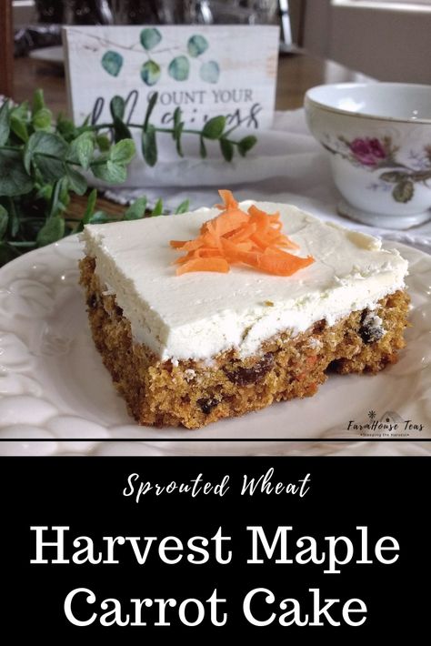 Maple Carrot Cake - The Recipe That Inspired the Tea Carrot Cookies, Easter Desserts Recipes, Tall Cakes, Pastry Flour, Sweet Cream, Carrot Cake Recipe, 9x13 Baking Dish, Sugar Free Desserts, Easter Dinner