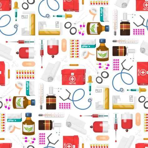 Medical instruments doctor tools medicament seamless pattern background cartoon #Sponsored , #Paid, #sponsored, #doctor, #Medical, #background, #tools Doctor Tools, Health Illustration, Hospital Health, Background Cartoon, Medical Instruments, Card Toppers, Presentation Slides, Pattern Background, Book Art Drawings