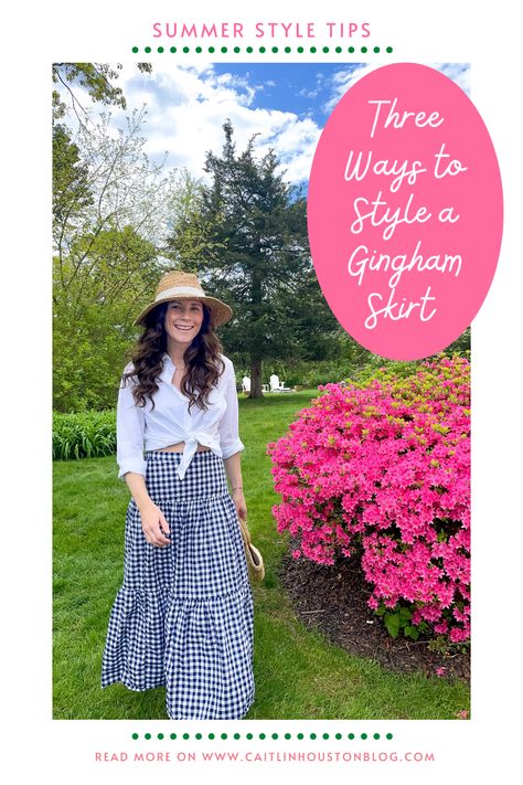 Three Ways to Style a Gingham Skirt Today I’m excited that I’m excited to share three ways to style a gingham skirt and how I plan to wear it during summer in Connecticut. Gingham Skirt Outfit, Tired Skirt, Skirt Outfit Summer, Millennials Fashion, Gingham Skirt, Style Inspiration Spring, Skirt Outfit, Preppy Outfits, Style Blog