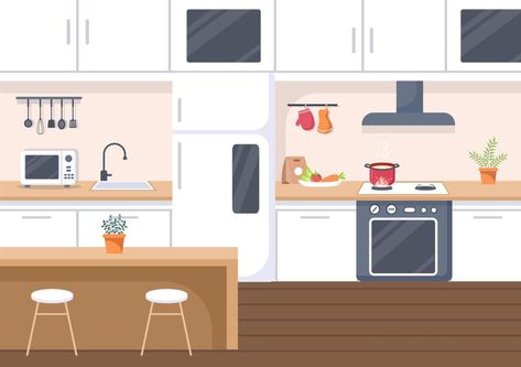 Kitchen Animation, Furniture Background, Nursery Rhyme Crafts, Kitchen Clipart, Bedroom Cartoon, Gacha Backgrounds, Mini Kitchen, Miniature Kitchen, Nursery Rhyme