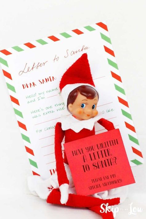 elf with letter to santa Elf On The Shelf Letter, Free Letters From Santa, Elf Notes, Santa Coloring Pages, Santa Template, Santa Letter Template, Elf Letters, Elf Kit, Letter From Santa