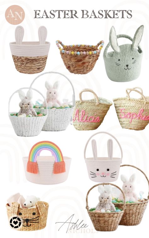 Easter baskets, bunny easter basket, customized, rainbow, colorful egg, two tone, wicker Rainbow Easter Basket, Bunny Easter Basket, Water Hyacinth, Bunny Easter, Wicker Basket, Easter Basket, Holiday Gift Guide, Easter Baskets, Decorative Wicker Basket