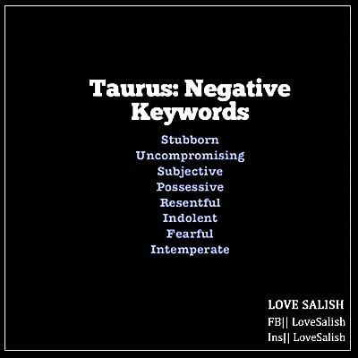 Taurus : Negative Keywords Taurus Negative Traits, Ascendant Sign, Astro Tarot, Taurus Traits, Negative Traits, Moon Signs, Sun Sign, Zodiac Signs, Astrology