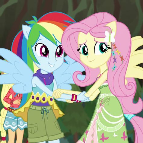 #1402242 - applejack, bracelet, clothes, cropped, equestria girls, flower, flower in hair, fluttershy, jewelry, legend of everfree, ponied up, pony ears, ponytail, rainbow dash, safe, screencap, shorts, wings - Derpibooru - My Little Pony: Friendship is Magic Imageboard Sunset Shimmer Cutie Mark, Fashion Show Outfit, Rainbow Dash Equestria, Fluttershy Rainbow Dash, Equestria Girls Rainbow Dash, Flower In Hair, Legend Of Everfree, Camp Fashion, My Little Pony Poster