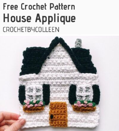 Crochet Houses Free Pattern, Crochet Wall Art Pattern, Crochet Patterns Decor, Crochet Building, Crochet House Decor, House Crochet Pattern, House Applique, Crochet Cottage, House Crochet