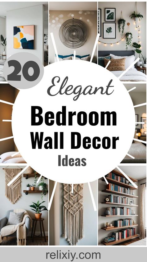 20 Beautiful Bedroom Wall Decor Ideas For Instant Style Women Bedroom Wall Decor, Bedroom Wall Plant Decor, Bedroom Accent Wall Mural, Bedroom Blank Wall Idea, Abstract Bedroom Ideas, Over Bed Decor Ideas, Wall Arches Decor Ideas, Large Bedroom Wall Decor Ideas, Over The Bed Decor Ideas