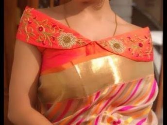 Plain Sarees, Saree Blouse Neck Designs, Modern Saree, New Blouse Designs, Sari Blouse Designs, Indian Saree Blouses Designs, Blouse Designs Indian, Silk Saree Blouse Designs, Simple Blouse Designs