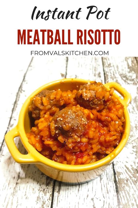 Meatball Risotto, Risotto Instant Pot, Traditional Risotto, Tomato Risotto, Risotto Recipe, Risotto Recipes, Dinner Entrees, Easy Instant Pot Recipes, Cooking Spoon