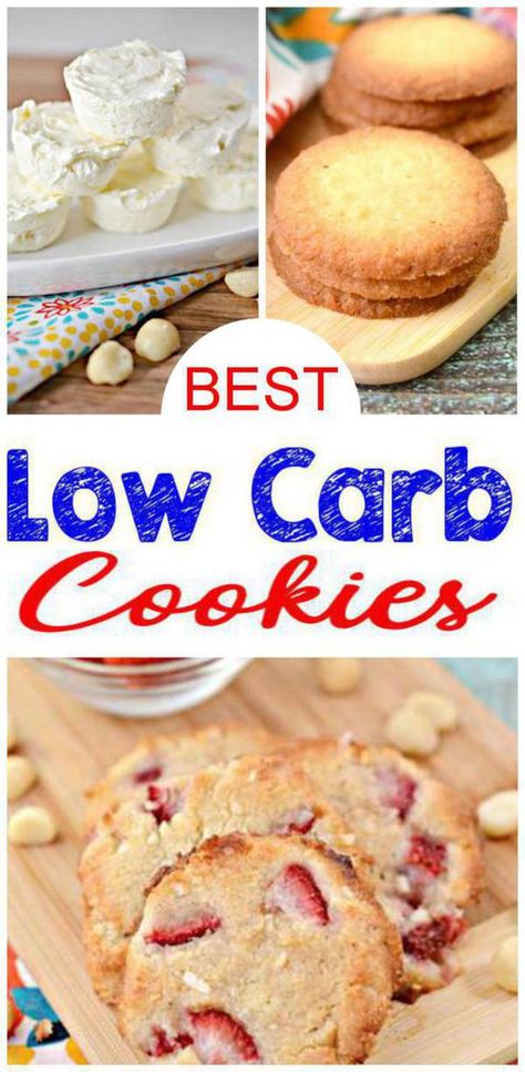 Keto Cookies - BEST Keto Cookie Recipes – Easy Low Carb Ketogenic Diet Ideas Gluten Free Sugar Free Cookies, Strawberry Cookies Recipe, Cookies Videos, Cookie Recipes Easy, Strawberry Shortbread, Keto Cookie Dough, Low Carb Cookies Recipes, Buttery Sugar Cookies, Chocolate Chip Pudding