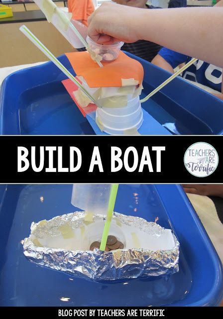 STEM Challenge- It's a bestselling STEM Challenge. Building Boats is our favorite! Stem Classes, Stem Resources, Stem Lab, Engineering Activities, Engineering Design Process, Build Your Own Boat, Maker Space, Stem Challenge, Boat Building Plans