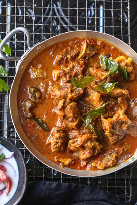 Indian Style Easy Mutton Curry or Goat Curry- Delicious and Simple Goat Curry, Mutton Curry Recipe, Goat Recipes, Curry Goat, Mutton Curry, Mutton Recipes, Gluten Free Chili, Full Fat Yogurt, Lamb Curry