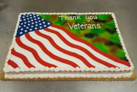 Veterans cake Veterans Day Cake Ideas, Patriotic Cakes, Jumbo Cookies, Patriotic Cake, Cake Design Inspiration, Cookie Decoration, Decorative Cakes, Daisy Cakes, Cake Photos