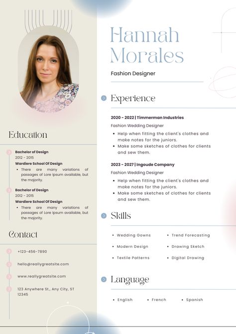 Use this customizable Beige and White Minimalist Fashion Designer Resume template and find more professional designs from Hardigraph Std Cv Fashion Designer, Fashion Designer Resume, Designer Resume Template, Designer Resume, Photo Collage Maker, Cv Resume, Marketing Logo, Collage Background, White Minimalist