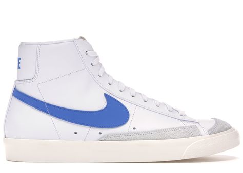 Nike Blazer Blue, Mid Blazers, Blazer Mid 77 Vintage, Nike Blazers, Blazer Bleu, Sneaker Nike, Swift Tour, Nike Blazer Mid 77, Shoes Ideas