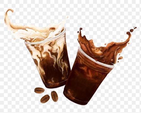 Iced Coffee Background, Coffee Splash, Coffee Cup Images, Sticker Transparent Background, Coffee Cup Png, Splash Png, Coffee Background, Coffee Shop Logo Design, Iced Americano