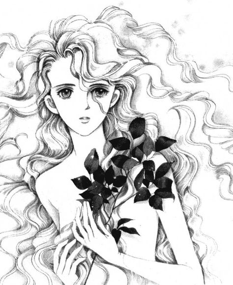 Mermaid from "Moon Child" series by manga artist Reiko Shimizu. Uri Reiss, Sailor Moon Manga Aesthetic, Shimizu Reiko, Reiko Shimizu, 90s Shoujo Manga Style, 2000s Shoujo Manga Art, Retro Manga, 70s Shoujo Manga, 80s Shoujo Manga