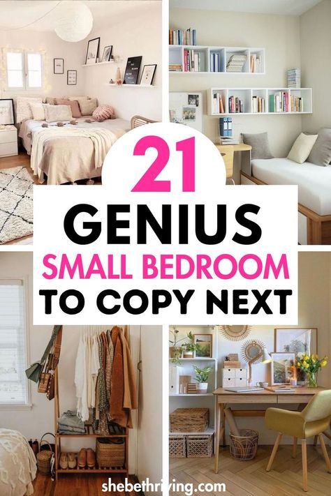 Small Bedroom Ideas Tiny Bedroom Hacks, Creative Small Bedroom, Compact Room, Bedroom Hacks, Small Bedroom Ideas, Perfect For Me, Tiny Bedroom, You Dream, Maximize Space