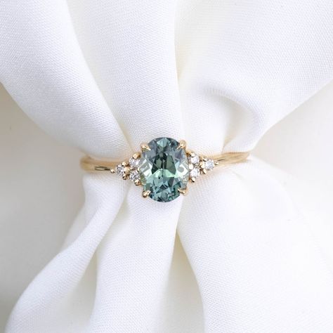 Aquamarine Stone Engagement Ring, Blue Sapphire Oval Engagement Ring, Engagement Rings Oval Sapphire, Light Teal Sapphire Engagement Ring, Green Blue Engagement Ring, Natural Sapphire Engagement Ring, Vintage Wedding Rings Sapphire, Aqua Sapphire Engagement Ring, Best Gemstones For Engagement Rings