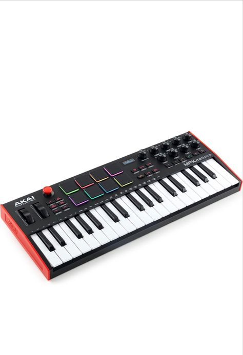 Akai Professional MPK Mini Plus - USB MIDI Keyboard Controller with 37 Mini Keys, 8 MPC Pads, Sequencer, MIDI/CV/Gate I/O, Music Production Software Akai Midi Keyboard, Mpk Mini, Music Equipment, Midi Keyboard, Keyboard Pad, Music Production, Gaming Room, Room Setup, Musical Instruments