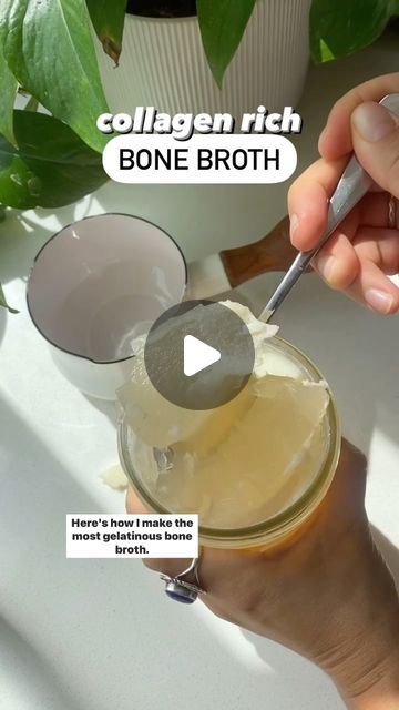 Olivia Robertson-Moe, NTP | Nutrient-Dense Nutrition on Instagram: "🦴Recipe for the most gelatinous bone broth 👇👇 save this recipe so you can make nutritious broth for fraction of the price of premade versions. 1️⃣ fill your pot with bones - for a 1.5 gallons of water i usually use 1 large beef marrow bone and 1 lb chicken feet (you can use more but no less!) 2️⃣ cover with filtered water and a tablespoon of salt. 3️⃣ pressure cook for 2.5 hours (if you’re doing it on the stove cook at a rolling simmer for 10-12 hours) then let it release naturally. You can repeat this process with the same bones for another batch of broth! My best tips for gelatinous bone broth are: - choosing the right bones, like beef marrow, knuckle, chicken feet, pork feet - Use just enough water to cover the bo Pressure Cooker Bone Broth, How To Make Bone Broth, Bone Broth Benefits Recipes, Diy Bone Broth, Bone Soup Recipes, Chicken Feet Bone Broth, Turmeric Bone Broth, Bone Marrow Recipe, Bone Marrow Broth