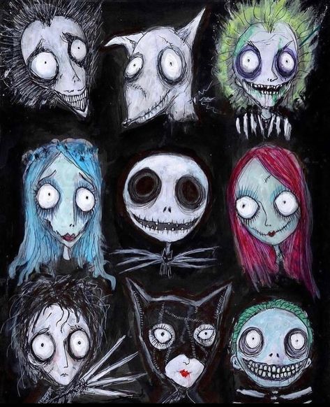 Drawing Nightmare Before Christmas, Tim Burton Dogs, Tim Burton Sketches, Tim Burton Drawings Style, Tim Burton Drawings, Tim Burton Art Style, Dogs Drawing, Nightmare Before Christmas Drawings, Tim Burton Characters