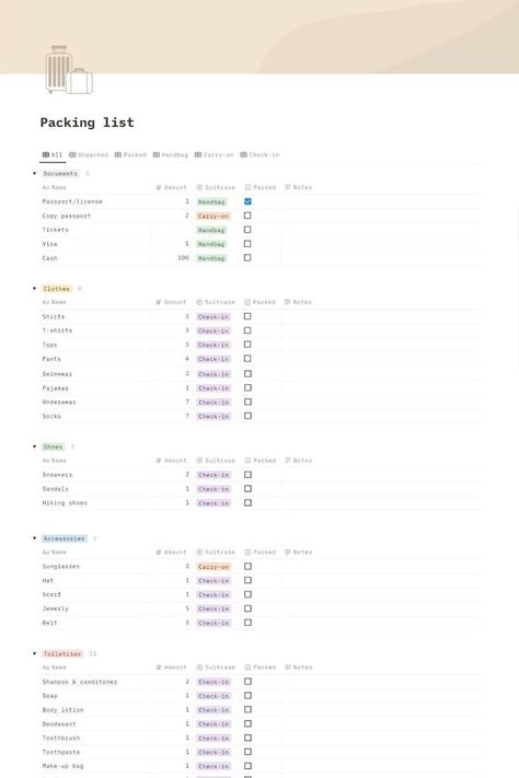 #Notion_Travel_Planner #Packing_List_Template #Notion_Template #Vacation_Planner Notion Travel Planner, Study Sessions Planner, Packing List Template, Goal Setting Template, Planner Tracker, Mom Planner, Digital Organization, Media Planner, Vacation Planner