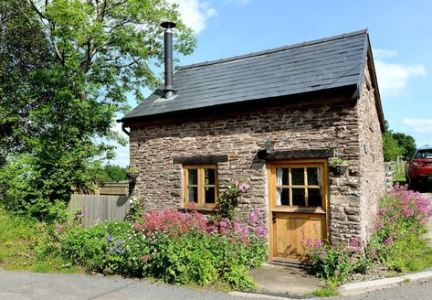 The Olchon Bothy - quaint and cosy - Tiny houses for Rent in Herefordshire, England, United Kingdom Bothy Scotland Interior, Small Self Build Houses Uk, Stone Tiny House, Bothy Interiors, Tiny English Cottage, Scottish Cottage Interior, Tiny Cottage Plans, Little Cottage House, Herefordshire England