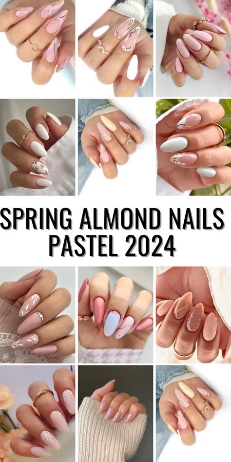 Spring Almond Nails Pastel 2024: Unveiling the Season's Chicest Trends - divagaze.com Almond Nails Pastel, Spring Almond Nails, Pastel Pink Nails, Pink Nail Art Designs, Nails Pastel, April Nails, Pastel Nails Designs, Easter Nail Designs, Spring Acrylic Nails