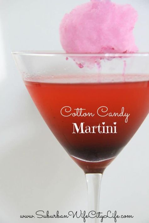 Cotton Candy Vodka, Cotton Candy Martini, Cotton Candy Drinks, Cotton Candy Cocktail, Citrus Drinks, Cocktail Drinks Alcoholic, Cotton Candy Flavoring, 21 And Over, Candy Drinks