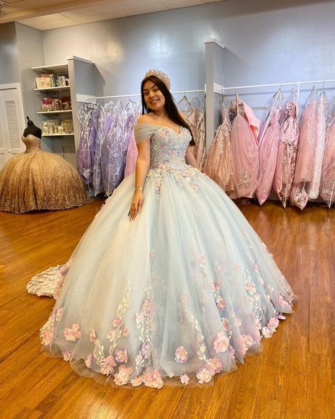 Quince Themes, Blue Dress Outfits, Quinceanera Themes Dresses, Quinceañera Ideas, Quinceanera Dresses Pink, Pretty Quinceanera Dresses, Quinceanera Themes, Princess Gown, Quinceanera Dress