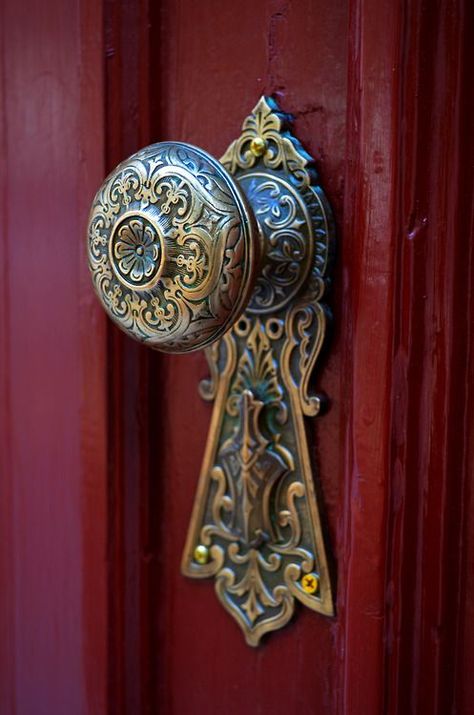 Ornate Door, Door Knobs And Knockers, Ivy House, Cool Doors, Doors And Hardware, Antique Door, Old Door, Old Doors, Vintage Door