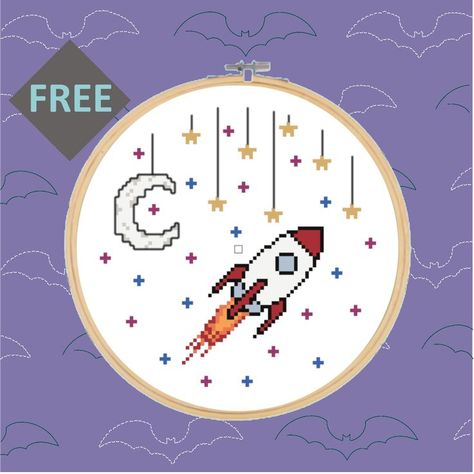 Space Cross Stitch Pattern, Galaxy Cross Stitch, Space Cross Stitch, Galaxy Cross, Free Cross Stitch Pattern, Xstitch Patterns, Monthly Themes, Colour Pattern, Cross Stitch Patterns Free