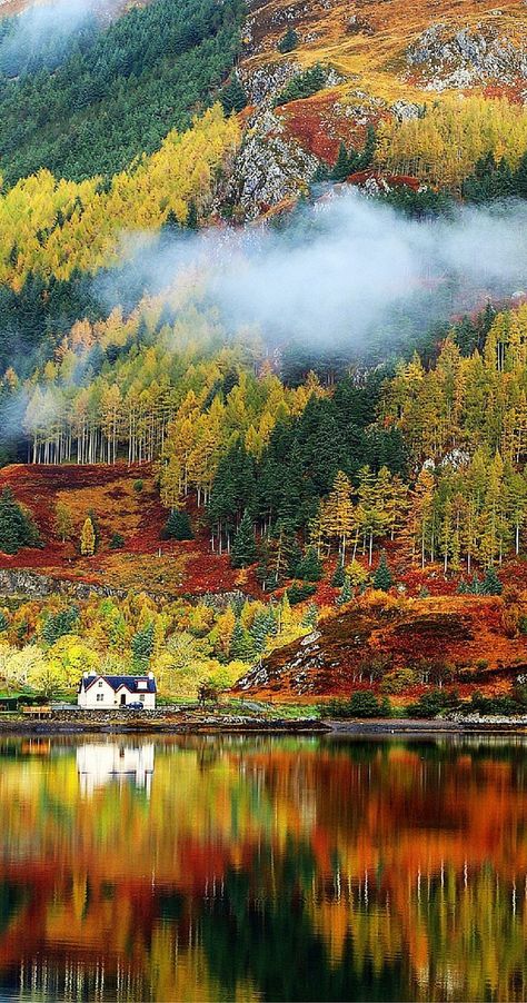 Gorgeous autumn colors in the Highlands. Oh what I would give to live in that… Travel Uk, Uk Holidays, Autumn Colours, Autumn Scenery, Inverness, Varanasi, British Isles, Scottish Highlands, Mind Blowing