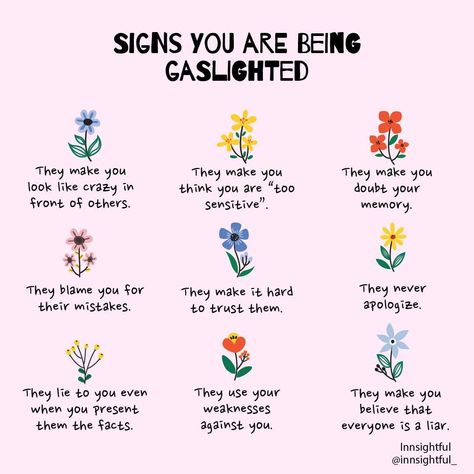 Innsightful on Instagram: “Are you a victim of "Gaslighting"?” Mental Health Inspiration, Inspirational Speeches, Mental Health Facts, Narcissistic People, Positive Mental Health, Emotional Awareness, Make You Believe, Narcissistic Behavior, Behavior Change