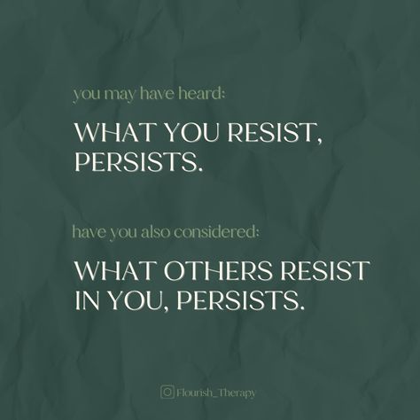 You may have heard of Carl Jung's famous quote (that's been proved true over and over again), “what you resist, persists”. But have you ever noticed how what OTHER’S resist in you (criticize, invalidate, point out, don’t like, am hurt by) also seems to persist?? The parts of us that are resisted, whether by us or others, don’t shrink back when the face resistance, they often get bigger. It requires awareness and intentionality, but deep transformation of patterns we’ve been stuck in for d... Tradition Is Just Peer Pressure, The Horrors Persist But So Do I, Prozac Side Effects, Healing Brain, You Can’t Heal If You Keep Pretending, Avoidance Is Just Prolonged Suffering, Carl Jung, Famous Quotes, Have You Ever