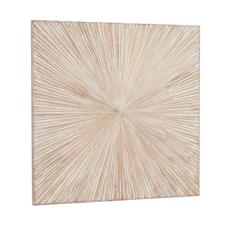 "Get the Brown Pine Contemporary Abstract Wall Decor, 48\" x 2\" x 48\" at Michaels. com. Give your home a personalize touch and bring your creative vision to life. Decorate with ease with our eclectic range of home decor. Decorate with fun with Iris And Ivory Place this on any blank wall space adding both texture and depth to your home. Give your home a premium look with this sunburst wall decor that will provide your wall with a captivating focal point. This item ships in 1 carton. Due to the White Wood Wall Decor, Sunburst Wall Decor, Carved Wall Decor, Starburst Wall Decor, White Wood Wall, Pine Walls, Wall Decor Crafts, Abstract Wall Decor, Wooden Wall Decor