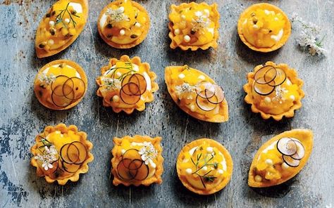 Mango and coconut cream tartlets recipe Vegan Pastry, Coconut Milk Rice, Tartlets Recipe, Vegan Pastries, Mango Cream, Passion Fruit Juice, Cheese Tarts, Tart Shells, Unsweetened Coconut Milk