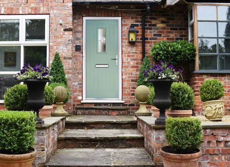 Grey composite front door