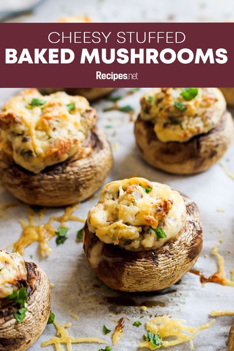 Stuffed Mushrooms Cream Cheese, Stuff Mushrooms, Easy Stuffed Mushroom Recipe, Stuffed Mushrooms Vegetarian, Mushrooms Stuffed, Stuffed Mushrooms Easy, Homemade Egg Rolls, Cheese Stuffed Mushrooms, Baked Mushrooms