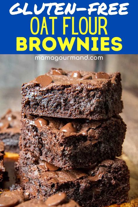 Oat Brownies, Oat Flour Brownies, Oat Flour Recipes, Blender Recipe, Oatmeal Peanut Butter, Dog Cupcakes, Healthy Cookie, Healthy Brownies, Chocolate Oats