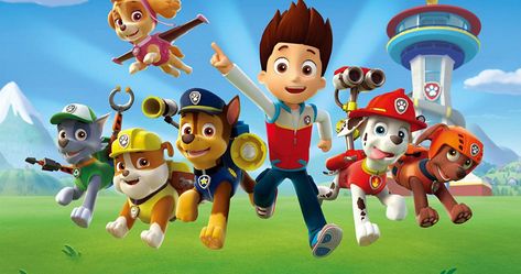 The characters may look cute and cuddly but the popular cartoon sends a subtly sinister message Paw Patrol Full Episodes, Unicorn Party Food, Paw Patrol Movie, Paw Party, Paw Patrol Cartoon, Ryder Paw Patrol, Backdrops Kids, Paw Patrol Toys, Paw Patrol Pups