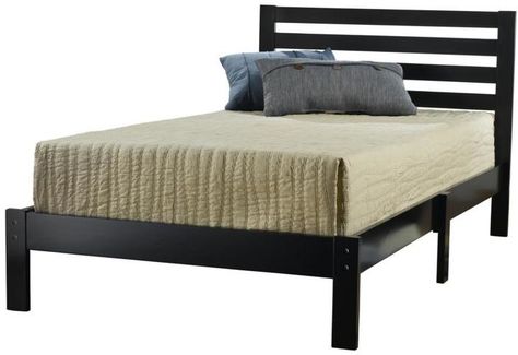 Hillsdale Furniture Aiden Twin Bed Set-Black - $189.95 Student Bed, Classic Bedroom Furniture, Wood Twin Bed, Cozy Guest Rooms, Black Bed Set, Black Bed, Bed Wood, Twin Platform Bed, Twin Loft Bed