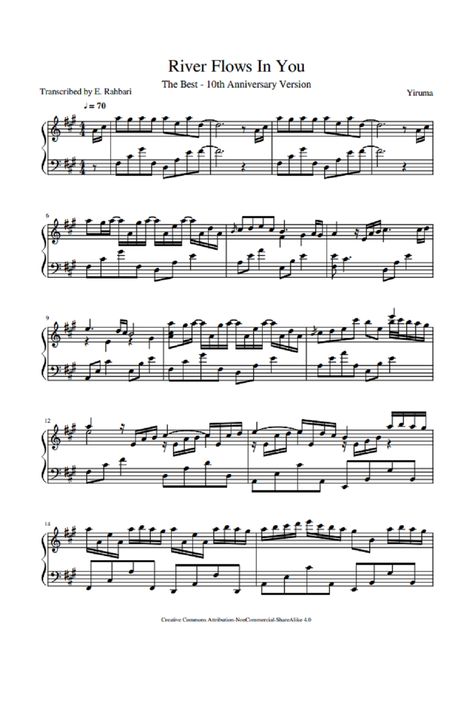 🎼Sheet music available here: https://ko-fi.com/nataliiajacobsen92351 River Flows In You Piano, River Flows In You, River Flow In You, Piano Music, Sheet Music, Piano, Yellow, Music