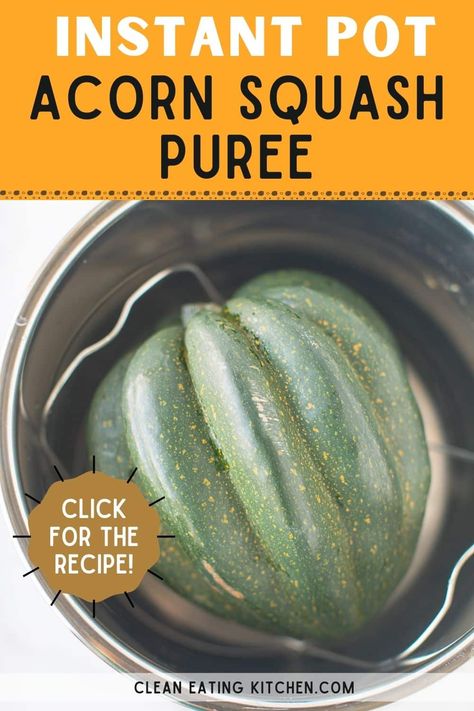 Here's a step-by-step guide for how to cook Instant Pot Acorn Squash and transform it into delicious acorn squash puree. Cook the squash whole and then slice it easily to make the puree. This is a delicious autumn recipe that is gluten-free and vegetarian. Instapot Veggies, Acorn Squash Puree, Instant Pot Acorn Squash, Instapot Vegan, Instant Pot Veggies, Lite Meals, Vegan Autumn, Delicious Sides, Acorn Squash Recipes