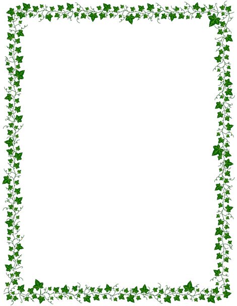 Border Landscape, Trin For Trin Tegning, Landscape Template, Printable Border, Printable Lined Paper, Vine Border, Ivy Vine, Frame Border Design, Page Borders Design