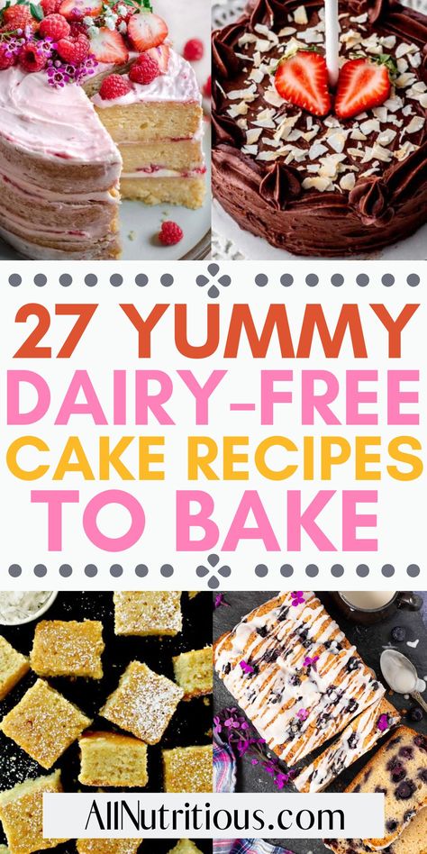 Dairy Free Cakes, Strawberry Yogurt Cake, Dairy Free Deserts, Vegan Coconut Cake, Dairy Free Cake Recipe, The Best Dessert Recipes, Vegan Apple Cake, Lemon Curd Cake, Dairy Free Frosting